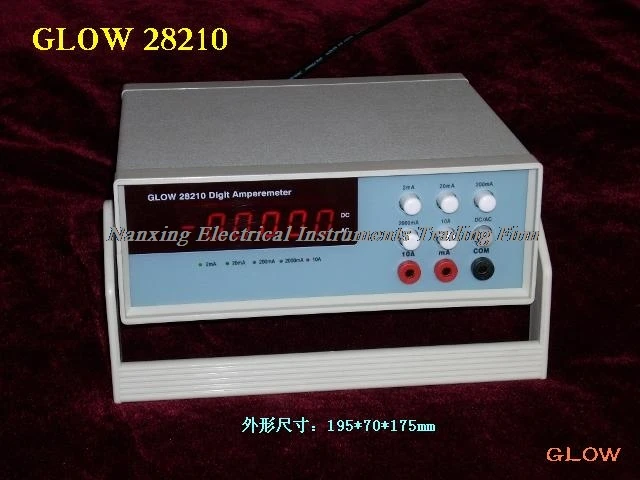 Arrivo veloce Desktop GLOW28210 4 1/2 tester di corrente AC/DC digitale, tester di corrente mA 2mA/20mA/200mA /2000mA/10A