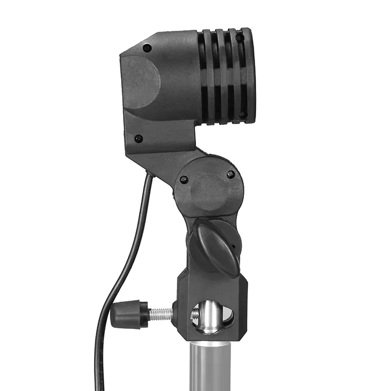 Meking واحد رئيس لمبة حامل E27 المقبس فلاش مظلة قوس صور الإضاءة لمبة حامل للتصوير استوديو الملحقات