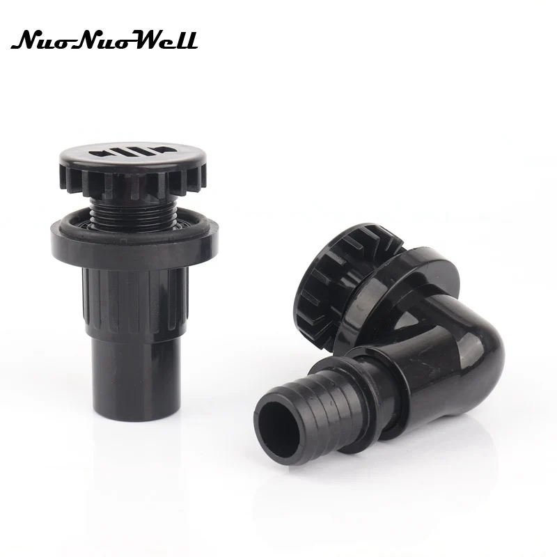 1pc NuoNuoWell Plastic 25mm fish tank drainage aquarium 90 degree water outlet fish tank joints 20mm hose connector