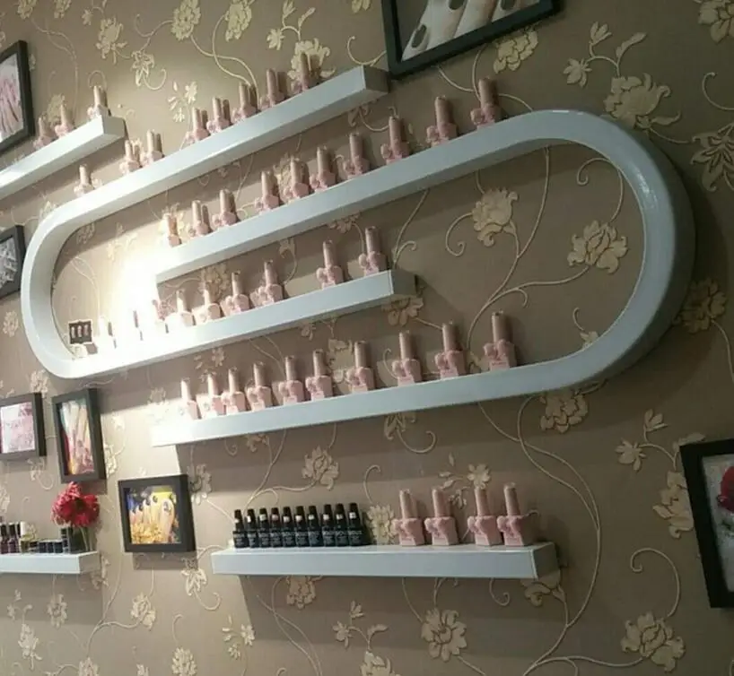 Nail salon nail polish rack display rack wall hanging rack u - shaped nail polish rack