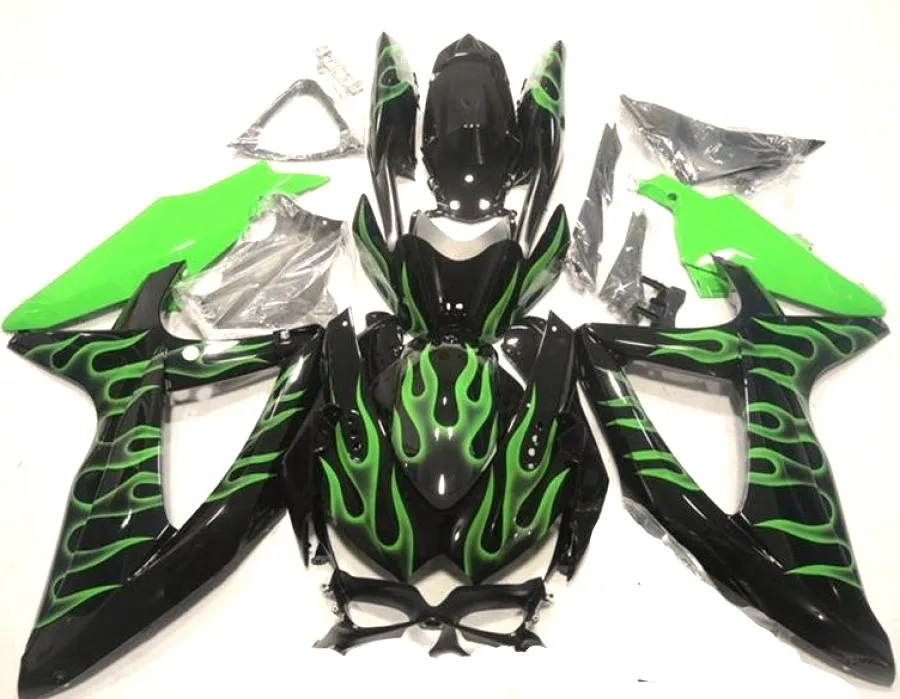 Hey-Injection fairing kit for SUZUKI K8 GSXR 600 700 2008-2010 GSXR600 GSXR750 08 09 10 matte black green motorcycle fairings