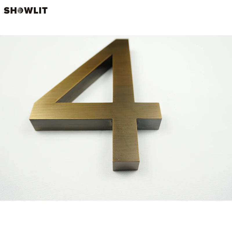 Brass Metal Waterproof Outdoor Custom Numbers