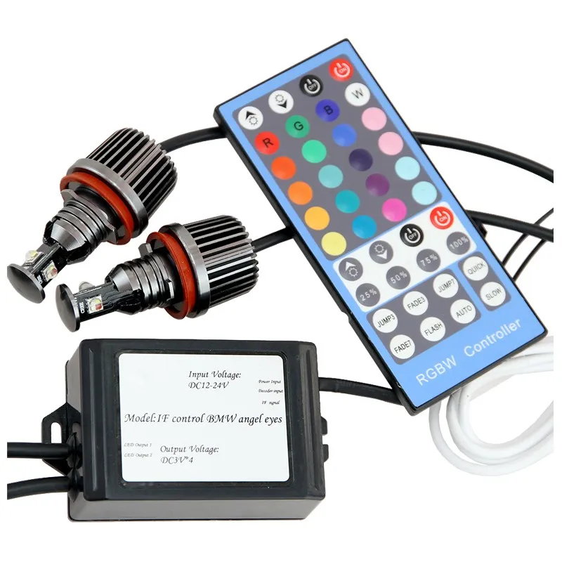 36W Canbus H8 Led Angle Eyes Lighting For BMW E87 E90 M3 E82 E92 M3 E60 X5 X6 E89 Z4 RGB Color Change Led Halo Light IR Control
