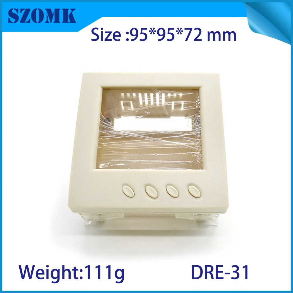 

95*95*72mm szomk meter case 10Psc a lot good qualtity black plastic enclosures for electronics, junction box,din rail enclosure