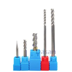 10pcs end mills for aluminum 1mm 1.5mm 2mm 2.5mm 3mm 4mm 3F Milling Carbide Flat 3Blade Mill Cutter Strawberry TOOL for Aluminum