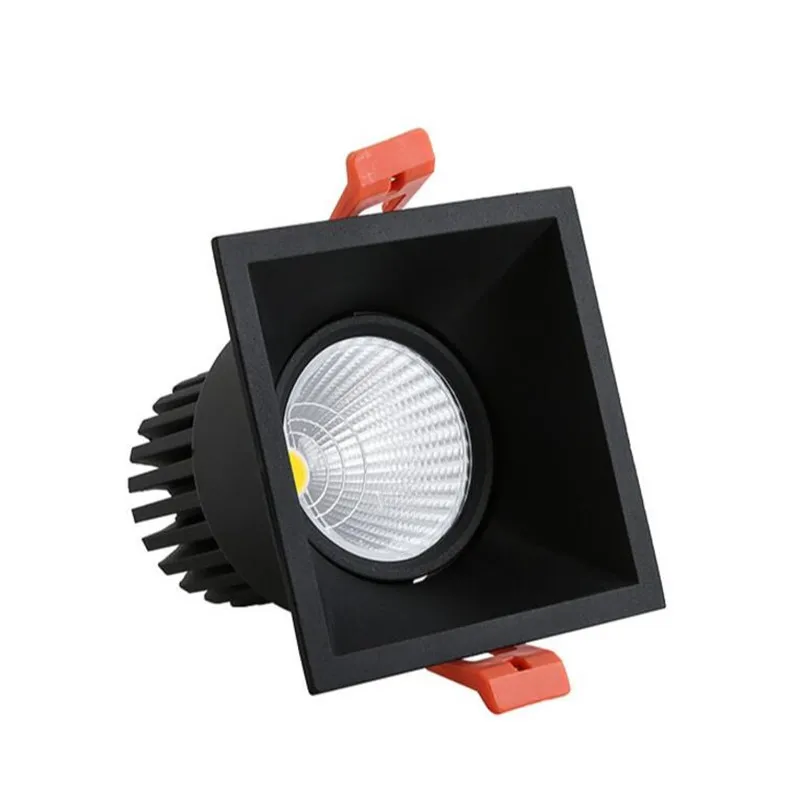 Ronde/Vierkante Super 12W Hoge Kwaliteit Dimbare Downlighters + Voeding Armatuur Verzonken Plafond Onderaan Lichten Thuis Lampen 110V/220V