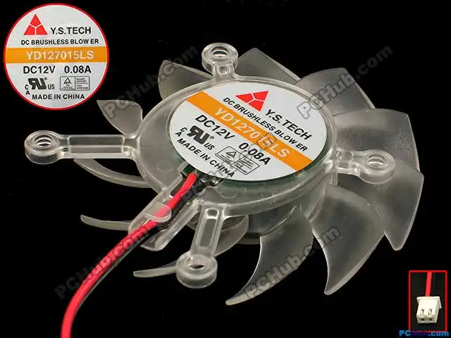 

Y.S TECH YD127015LS Server Cooling Fan DC 12V 0.08A 70x70x15mm 2-Wire