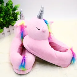 All Inclusive With Cotton Shoes Cartoon Cute Unicorn Slippers Home Furnishing Cotton Slippers In The Bedroom H404