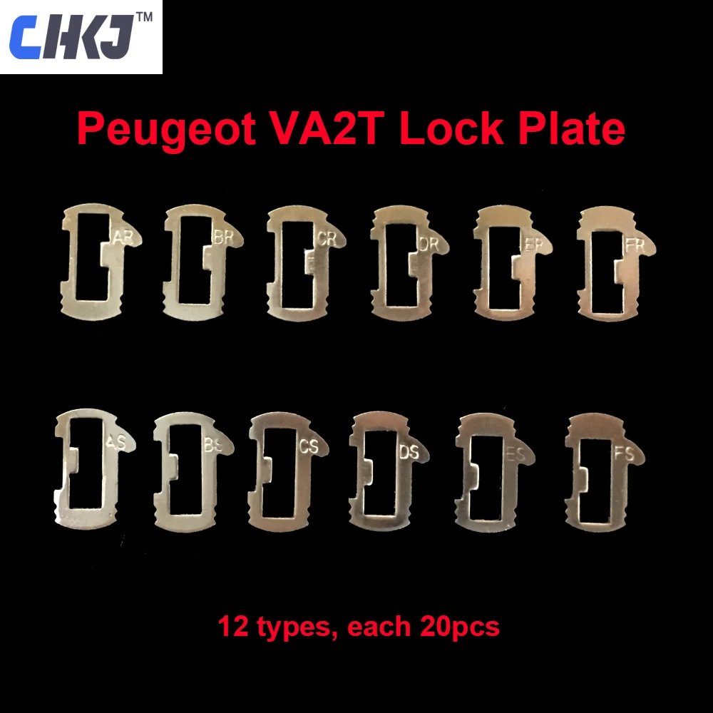 

CHKJ 240pcs/lot VA2T Car Lock Reed Lock Plate For Peugeot Citroen Auto Key Lock Repair Accessories Brass Material + Gift Springs