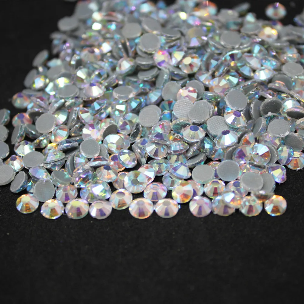 Crystal AB(blue) SS20-SS50 Machine Glass Material DMC Hotfix Rhinestones Flatback Glass For Clothing Decoration