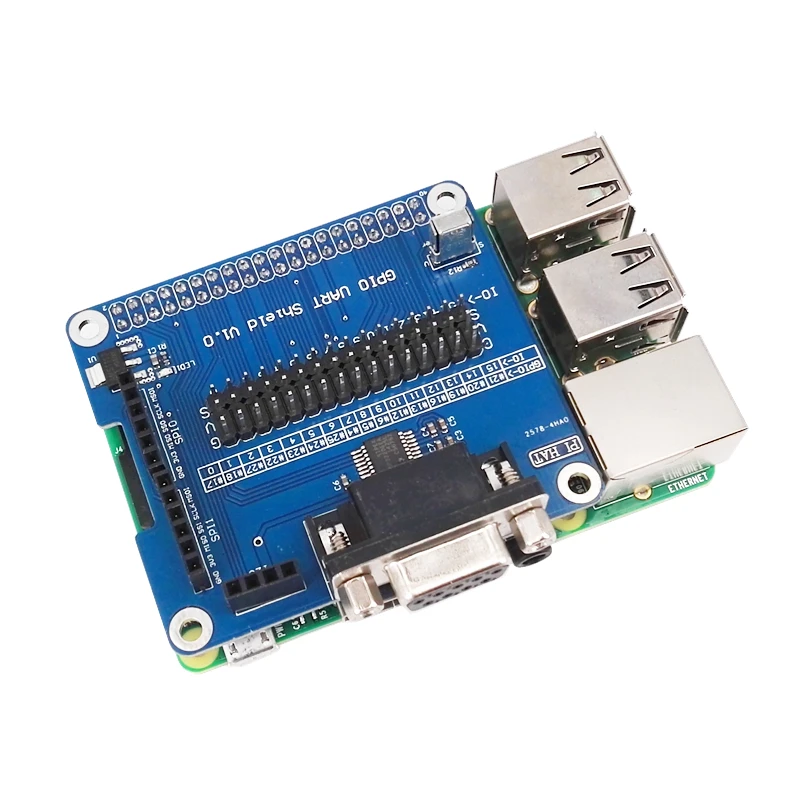 3B/2B B + GPIO UART Shie المسلسل ميناء درع لوح تمديد PCB تطوير للتحكم التوت Pi 3B/2B B +