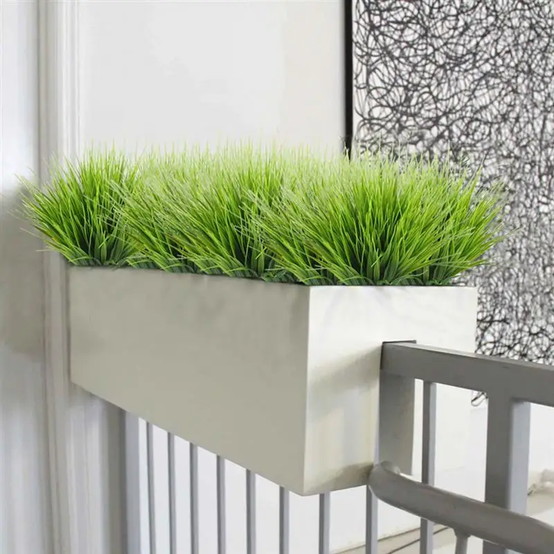 New 5PCS Artificial Grass Plant Decorative Bendable Fake Plant Fake Grass Plant for Home Office Table Garden Wedding Party Decor