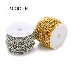 1.5 2.0 2.4mm Beaded Ball Metal Iron Bulk Ball Bead and Chains Connector Clasp For DIY Necklace Jewelry Making
