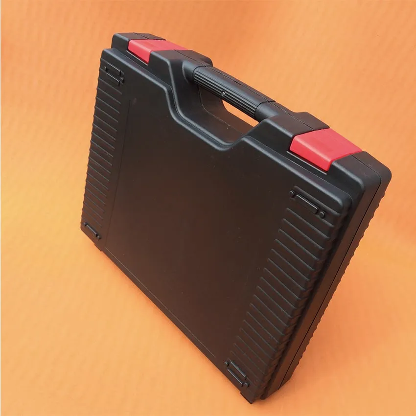 Midden Maat 400*350*100Mm Zwart Plastic Tool Case Met Rode Kleur Vergrendelingen