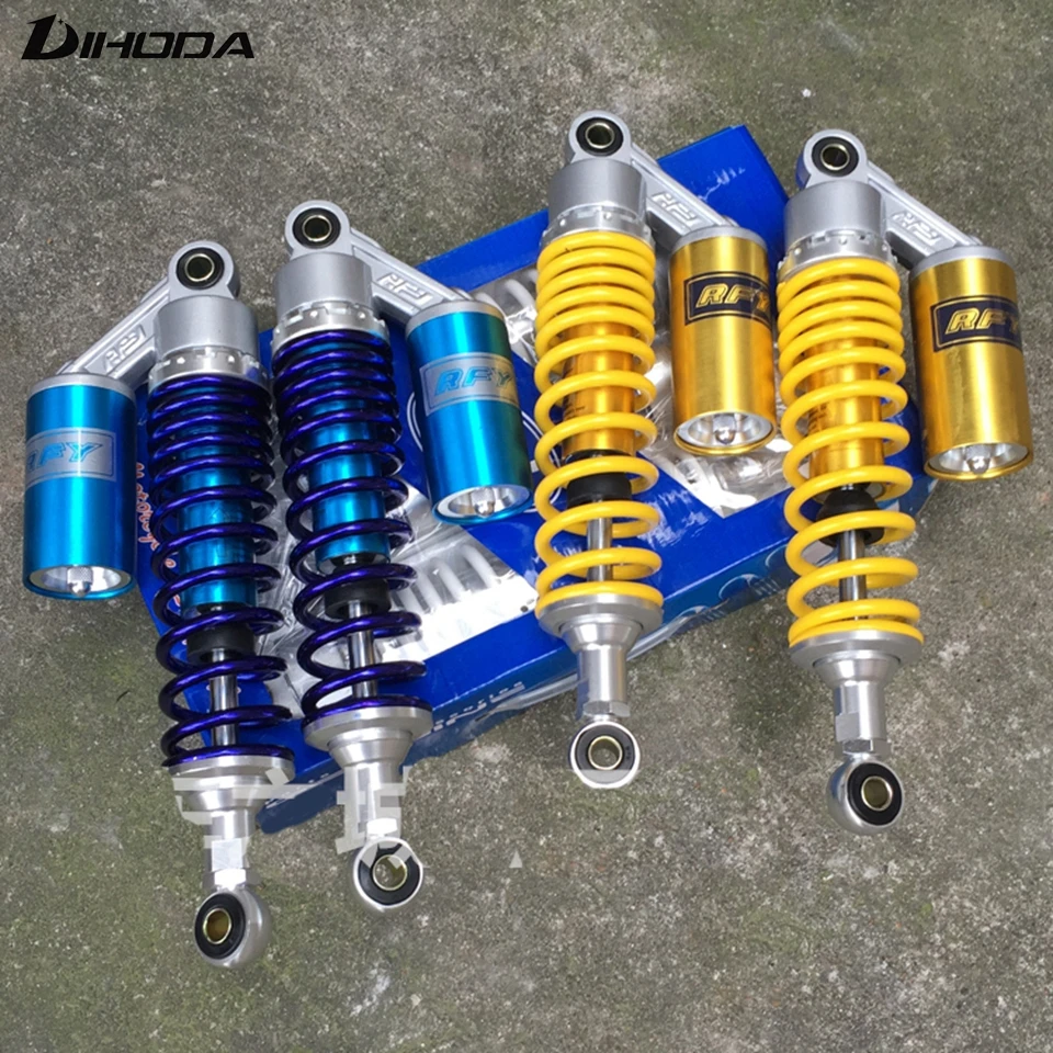 2 PCS Universal 280mm 305mm 320mm Motorcycle Accessories modified suspension shock nitrogen gasbag shock 4 colours