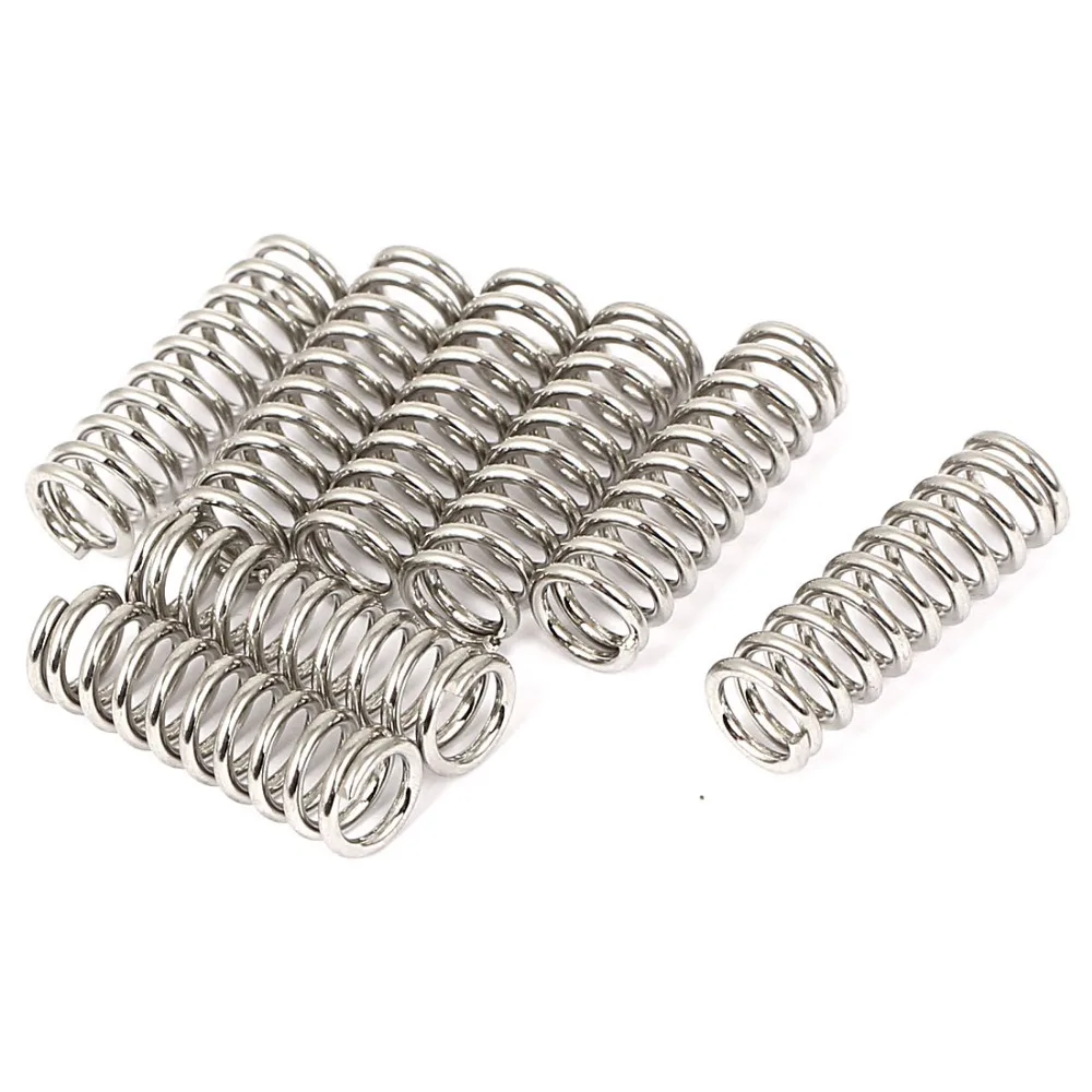 Uxcell New Hot 7pcs Metal Dual Hook Small Tension Spring Silver Tone 8mmx1.2mmx25mm Compression Springs Hardware Accessories