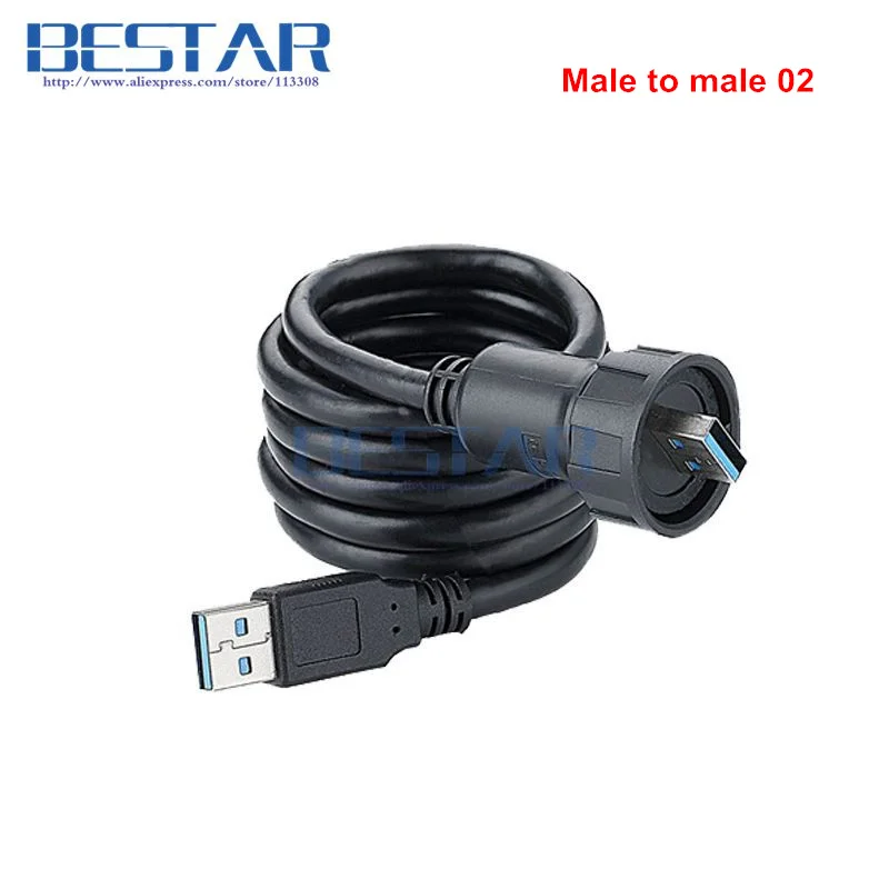 

Водонепроницаемый разъем USB 3.0, кабель IP67, 1 м, 3 фута, удлинитель «папа-мама» и «папа», водонепроницаемая розетка USB3.0
