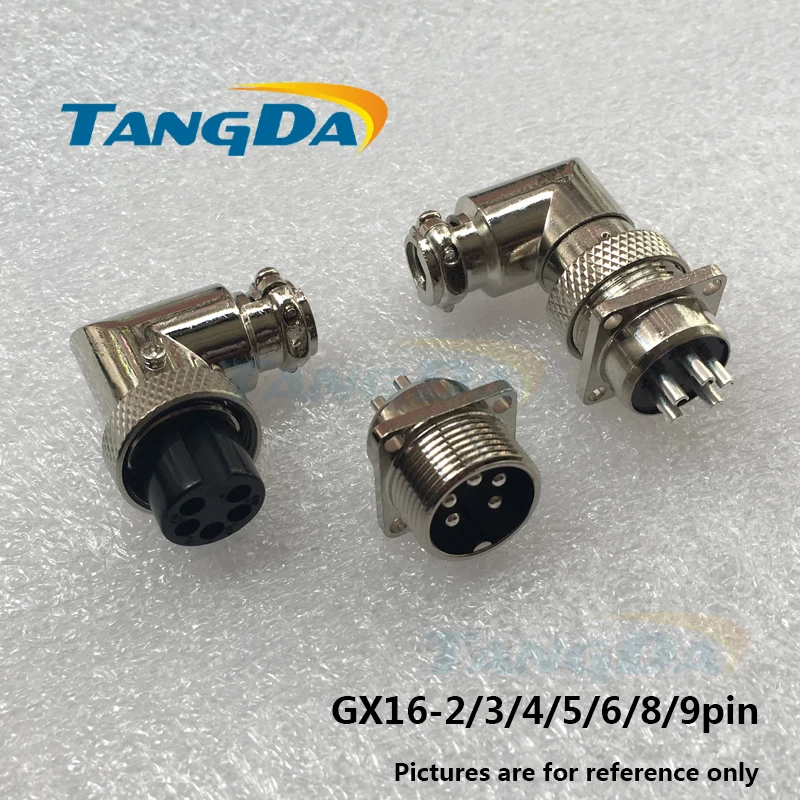 

Aviation Plug Male+Female 90 degree 2/3/4/5/6/8/9P 2pin 5Pin GX16 elbow 16mm M16 2 3 4 5 6 8 9 core right angle Connector A.