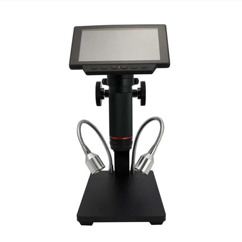 Microscópio digital 1-560x com hdmi, vídeo eletrônico hd de 5 polegadas, para reparo de telefone celular, com solda, alta distância de objeto, lupa