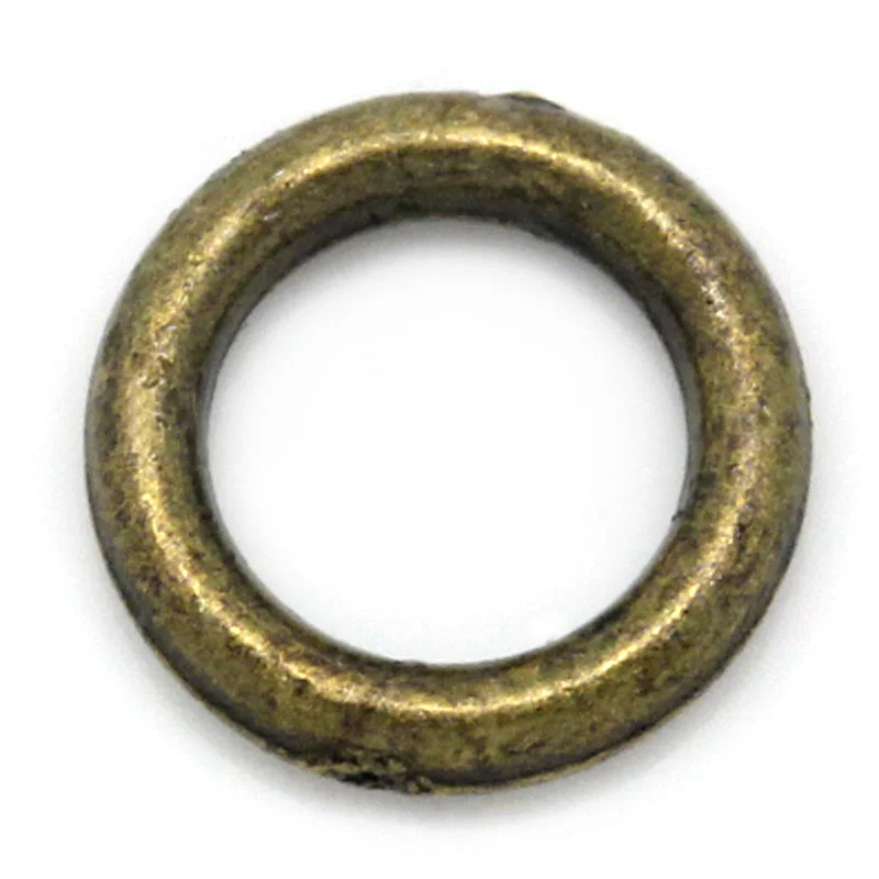 Doreen Box Lovely Closed Jump Rings Antique Bronze 6mm Dia.500PCs (B22037)
