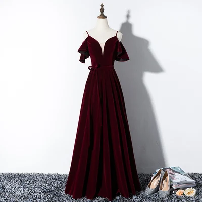 wine red velvet bowknot waist long dress medieval dress Renaissance Gown queen costume Victorian /Marie belle Ball