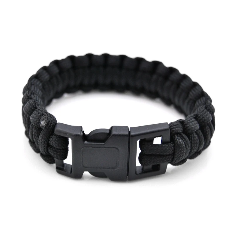 Fashion Outdoor Survival Paracord Bracelets Bangles Men Emergency Rope Camping Hiking Survival Buckle Wristband Fit Male Gift