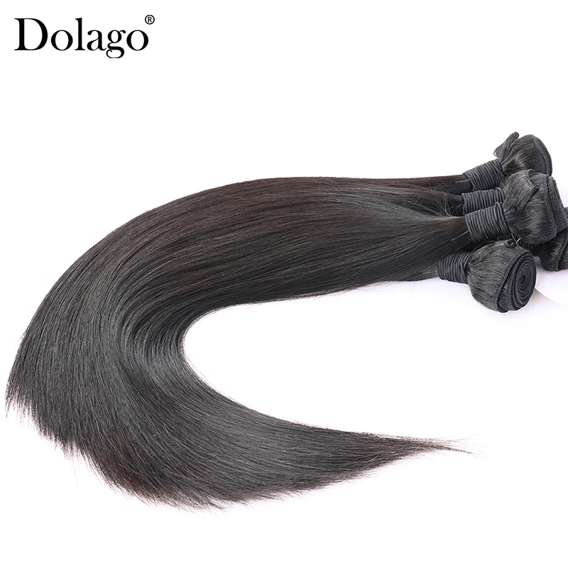 

Brazilian Hair Straight 100% Human Hair Weave Bundles Can Buy 3 or 4 Natural Black Color 3 Bundles Dolago Virgin Hair Extension