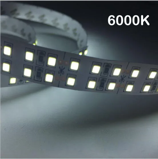 CRI 80+  22W/2000lm/m 3000K 6000K 2835 LED Strip Light White&Warm White PCB width 16mm 5m/Roll