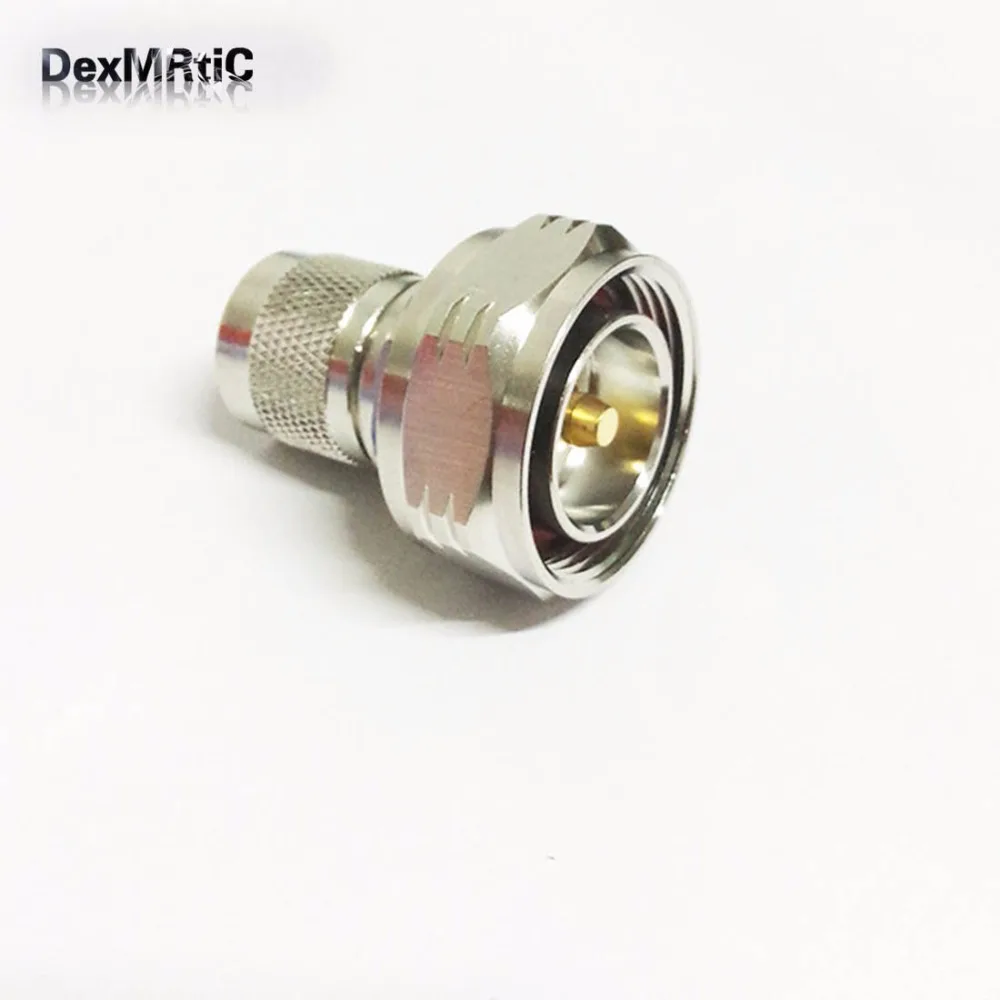 1pc N  male plug  switch  7/16 male plug  RF Coax Adapter convertor Straight  Nickelplated  NEW wholesale