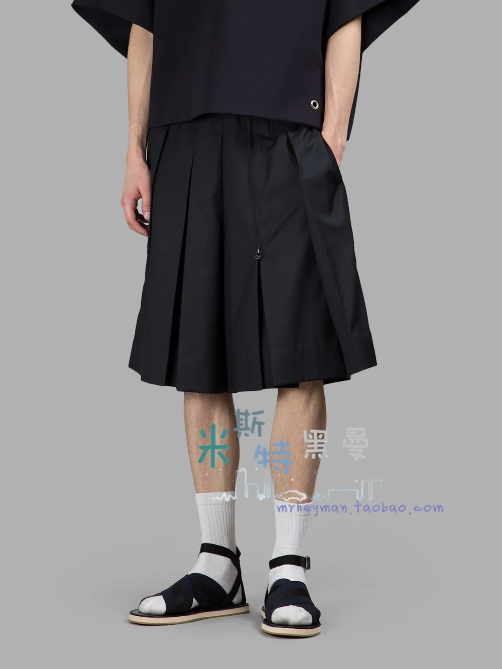 

27-46 2024 Men's Clothing GD Hair Stylist Fashion Dj Pleated Skirt Pants Zipper Decoration Pants Plus Size Singer Costumes