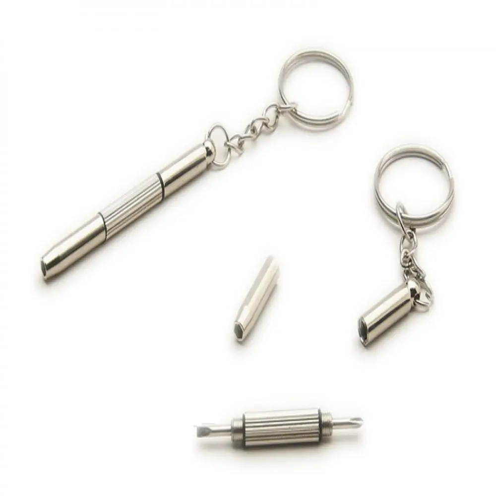 4 in1 Eyeglass Screwdriver Mini Key Chain Ring Hand Tools Sunglasses Eyeglass Cellphone Watch Repair Keychain Screwdriver Tool