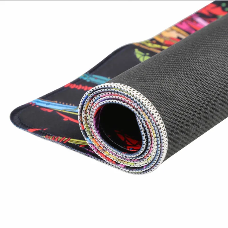 게이머용 대형 마우스 패드, 게이머 PC 컴퓨터 노트북용 데스크탑 키보드 매트, 부드러운 고무 속도 게임용 마우스 패드 데스크 매트, 900*400mm, XXL