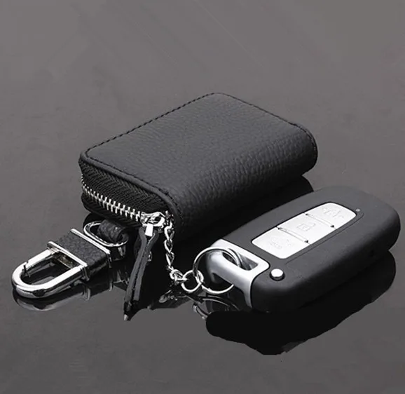 Car Genuine Leather Key Wallet Holder Purse Organizer Designer Housekeeper Bags Items Gear Stuff Accessories Supplies Products