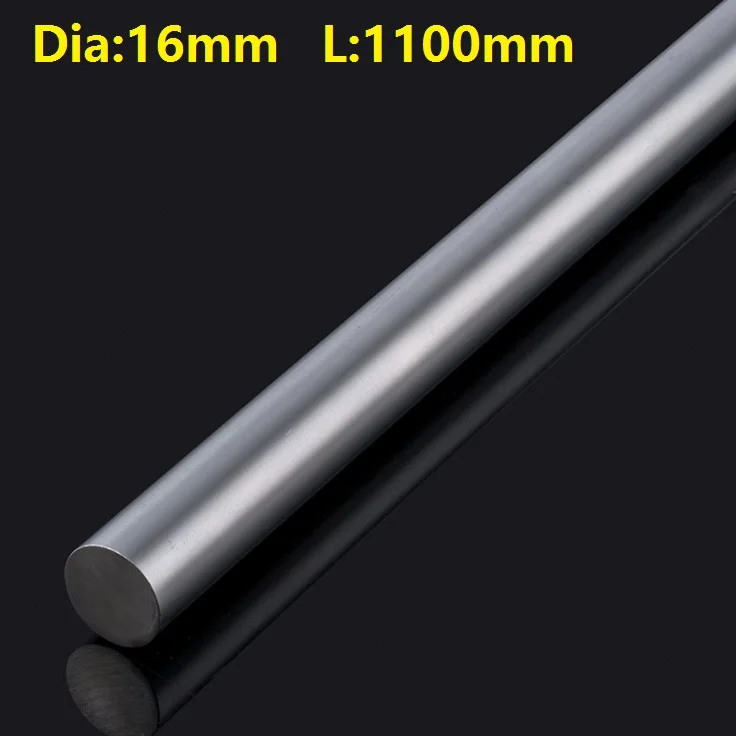 4pcs/lot 16mm linear shaft 1100mm long 16x1100mm hardened shaft chromed plated linear shaft 3D printer parts CNC steel rod