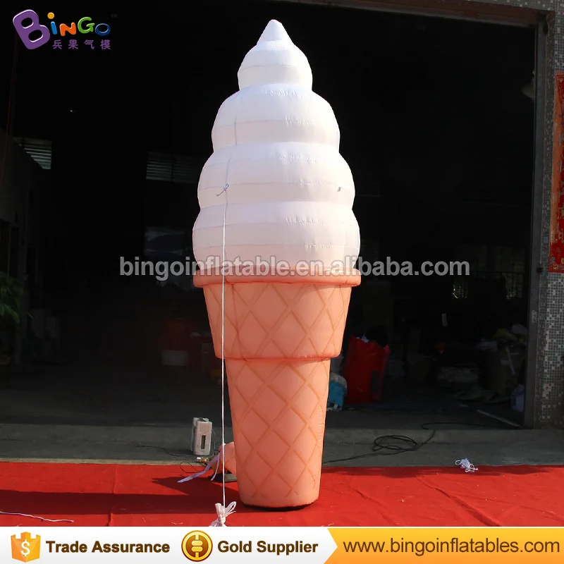 Hot Sale 3m High Inflatable Ice Cream Model with Blower for Advertising Portable Inflatable Ice Cream Replica for Promotion Toys