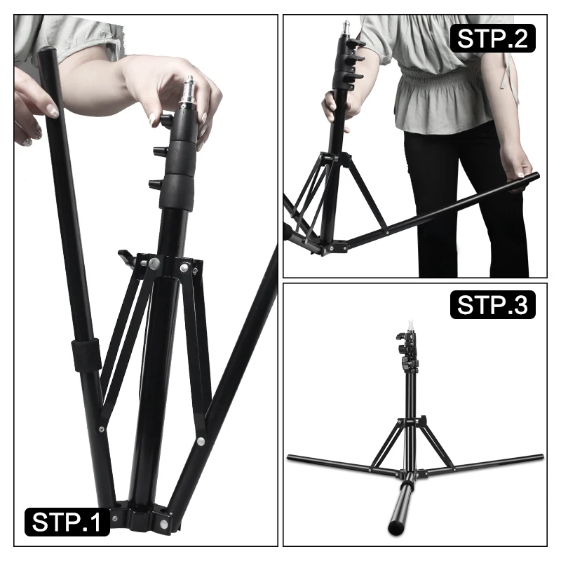 184CM Camera Tripod Stands Max 6kg Storage 50CM Photography Light For Ring Light, Reflectors, Softbox, Umbrellas, Backgrounds