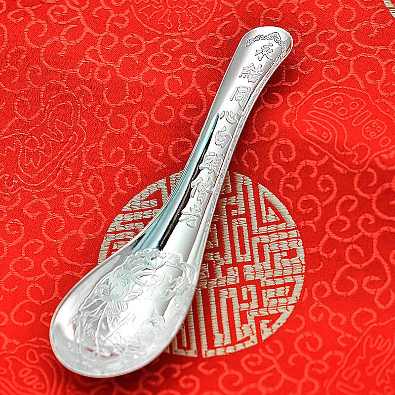 

S999 sterling silver handmade coffee spoon dessert, ice cream, teaspoon picnic kitchen accessories