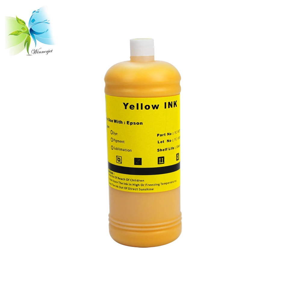 Winnerjet 4 Colors 1000ml Bulk Dye Ink for Epson Stylus WF-3520/WF-3530/WF-3540/WF-7010/WF-7510/WF-7520 Printer