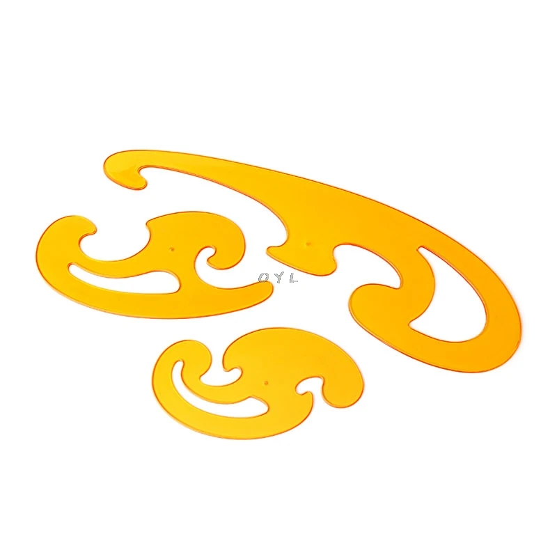 3Pcs Curve Template Ruler Stencil Drawing Drafting Designer Sewing Set