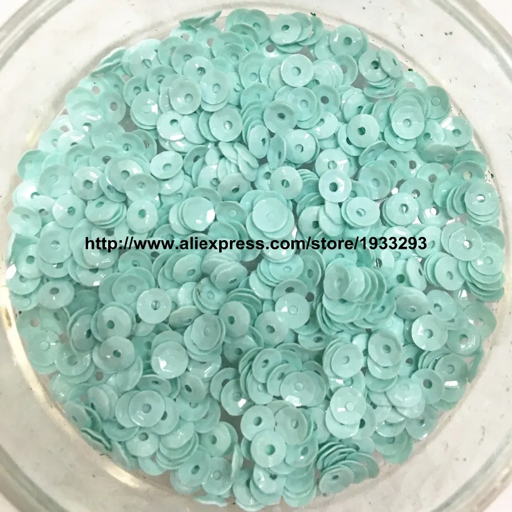 50g(5000pcs)/100g(10000pcs) 4mm CUP Solid Light Blue round loose sequins Paillette sewing Wedding craft good quality