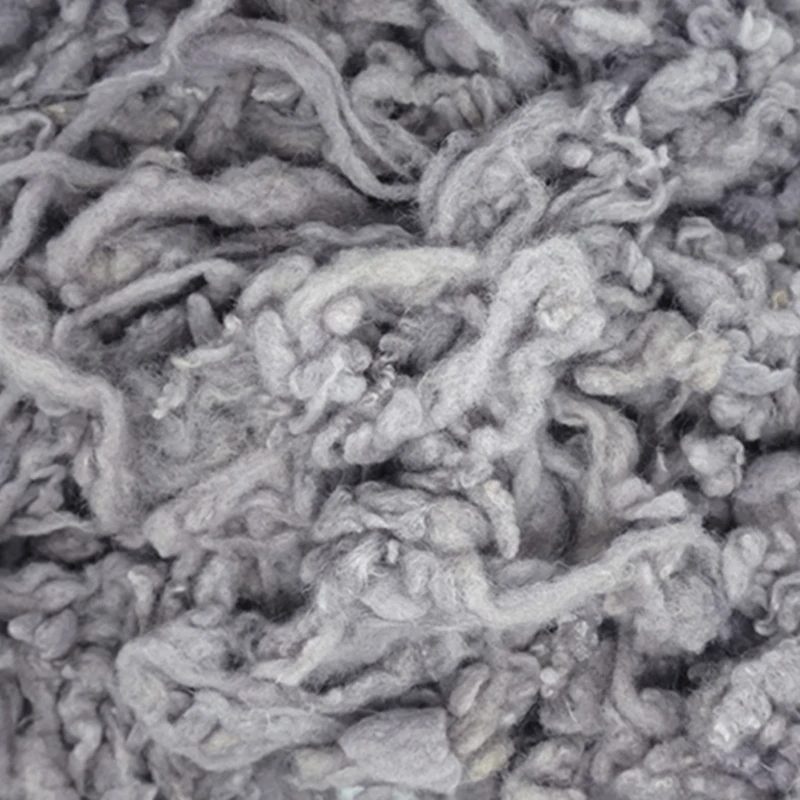 Peru alpaca  Curly Fiber for Wool Felt Gray 50g (Needle Felting)  especially for Poodle/Bichon and Sheep