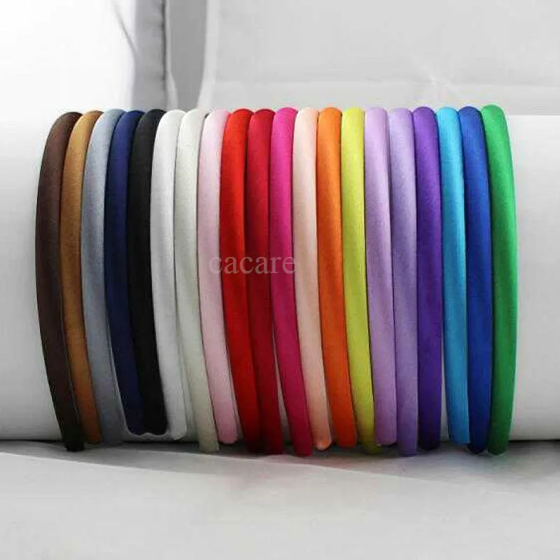 10mm Satin Headbands for Women Hair Bands Headband Girls Hairband Children Hair Accessories Hair Bands 200pcs/lot Wholesale