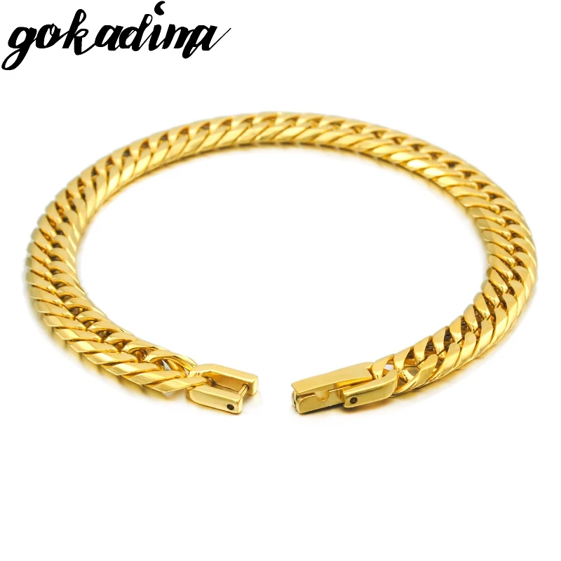 Gokadima Girls Women\'s Bracelet 2017 Christmas Gift Stainless Steel Link Chain Bracelet Jewelry Party, Wholesale