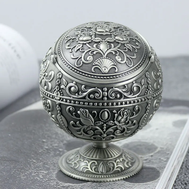 Globe Ashtray with Cover Fashion Dragon Multifunctional Home Room Tellurian Tetro Round Eagle Ashtray