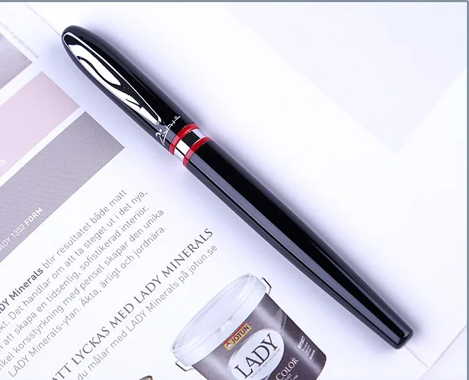 1pc/lot Picasso 907 Red and Black Roller Ball Pen Montmartre Pimio Ball Pen Silver Clip Canetas Office Supplies