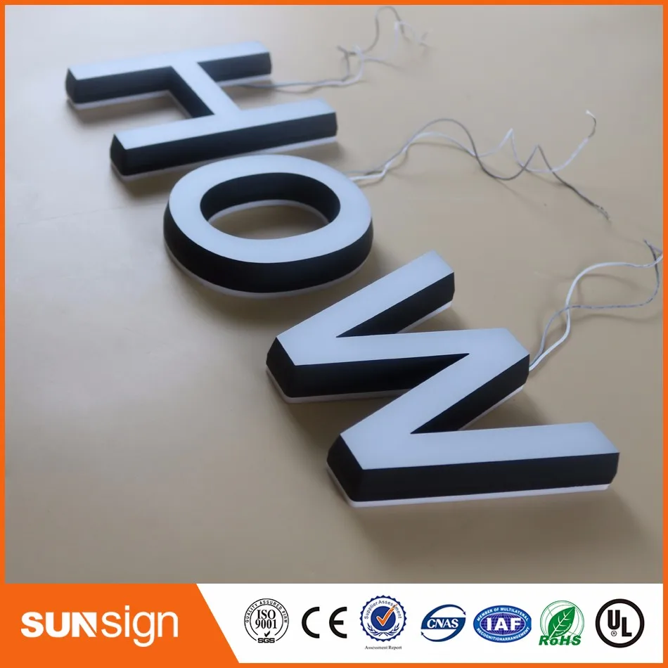 Factory Outlet Outdoor front illuminated Acrylic letters/signs