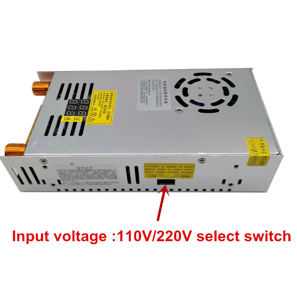 CHUX 480W regulowany zasilacz z wyświetlaczem cyfrowym SPMS dla diod DC 12V 5V 24V 36V 48V 60V 80V 120V 160v 220V