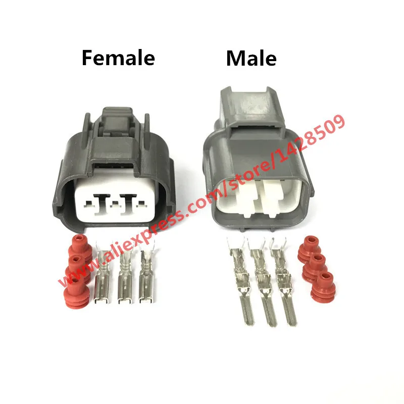 10 Sets 3 Pin Head Light Leveling Device Connector 6189-0130 6181-0071 Sumitomo B-Series VSS Waterproof Connector Female Male