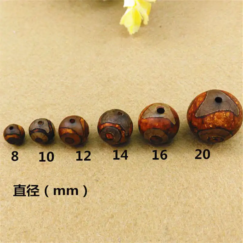 TSB0438 Tibet Amulet Beads Carnelian  Antiqued Tibetan Three Eyes Dzi 8mm 10mm 12mm 14mm 16mm 18mm 20mm