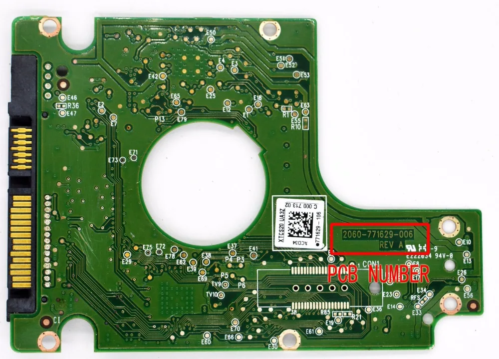 2060-771629-006 REV A / PCB HDD / Płytka logiczna / 2060-771629-006 REV P1 2060771629 006